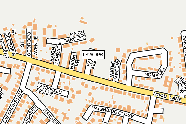 LS26 0PR map - OS OpenMap – Local (Ordnance Survey)