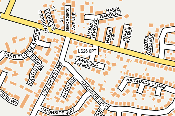 LS26 0PT map - OS OpenMap – Local (Ordnance Survey)