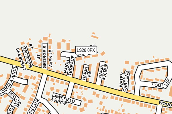 LS26 0PX map - OS OpenMap – Local (Ordnance Survey)