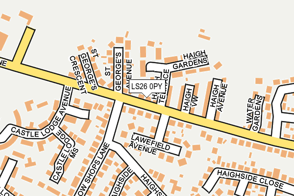 LS26 0PY map - OS OpenMap – Local (Ordnance Survey)