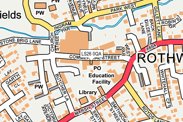 LS26 0QA map - OS OpenMap – Local (Ordnance Survey)