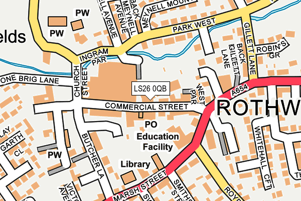 LS26 0QB map - OS OpenMap – Local (Ordnance Survey)