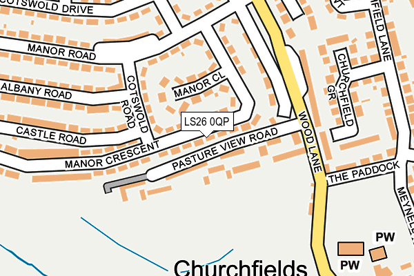 LS26 0QP map - OS OpenMap – Local (Ordnance Survey)