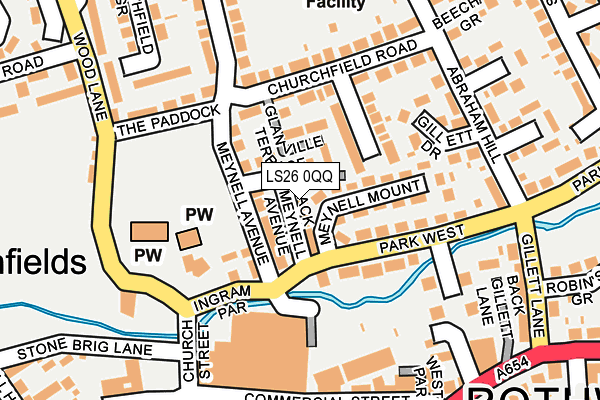 LS26 0QQ map - OS OpenMap – Local (Ordnance Survey)