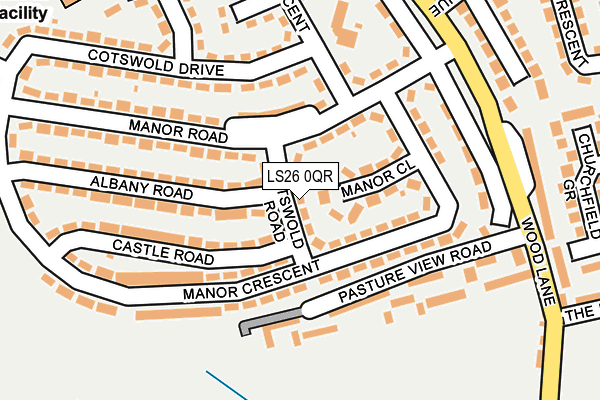 LS26 0QR map - OS OpenMap – Local (Ordnance Survey)