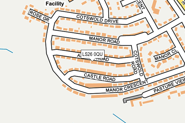 LS26 0QU map - OS OpenMap – Local (Ordnance Survey)