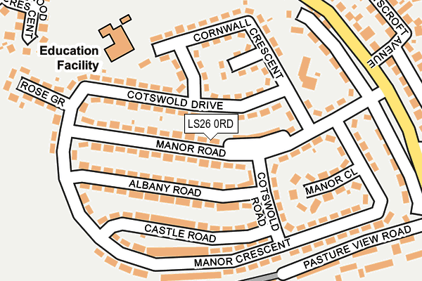 Map of MANOR STORE (ROTHWELL) LTD at local scale