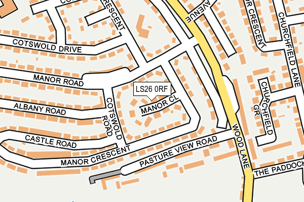 LS26 0RF map - OS OpenMap – Local (Ordnance Survey)