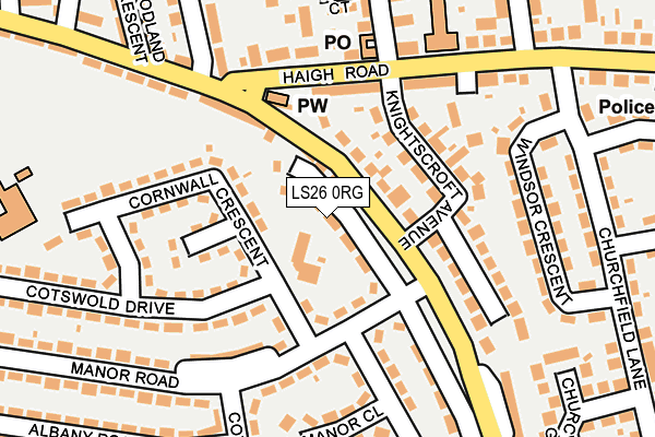 LS26 0RG map - OS OpenMap – Local (Ordnance Survey)