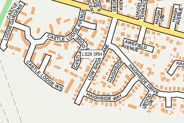 Map of LOW SHOPS LANE 1958 LIMITED at local scale