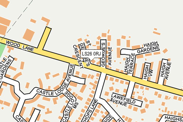 LS26 0RJ map - OS OpenMap – Local (Ordnance Survey)