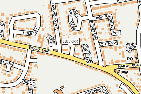 LS26 0RR map - OS OpenMap – Local (Ordnance Survey)