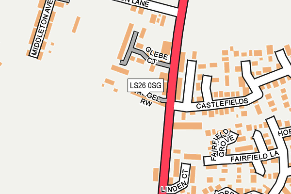 LS26 0SG map - OS OpenMap – Local (Ordnance Survey)