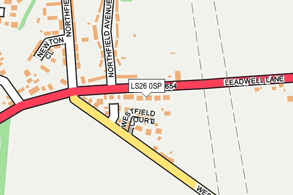 LS26 0SP map - OS OpenMap – Local (Ordnance Survey)