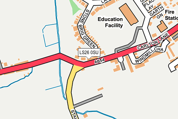 LS26 0SU map - OS OpenMap – Local (Ordnance Survey)