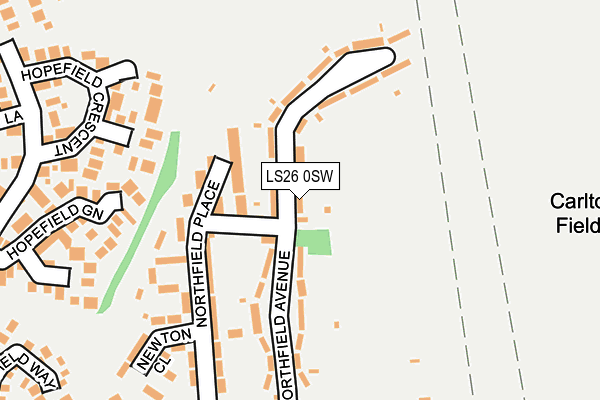 LS26 0SW map - OS OpenMap – Local (Ordnance Survey)