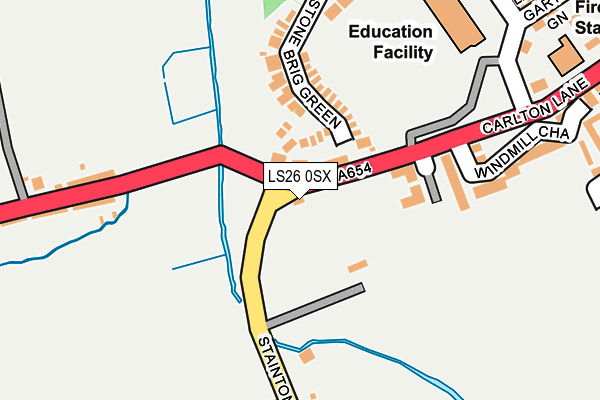 LS26 0SX map - OS OpenMap – Local (Ordnance Survey)