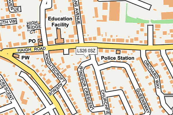 LS26 0SZ map - OS OpenMap – Local (Ordnance Survey)