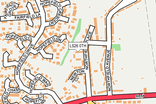 LS26 0TH map - OS OpenMap – Local (Ordnance Survey)