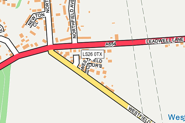 LS26 0TX map - OS OpenMap – Local (Ordnance Survey)