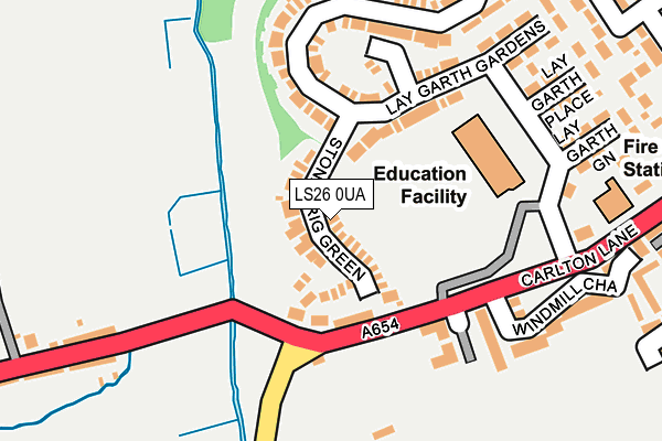 LS26 0UA map - OS OpenMap – Local (Ordnance Survey)