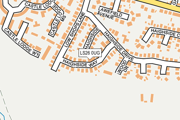 LS26 0UG map - OS OpenMap – Local (Ordnance Survey)