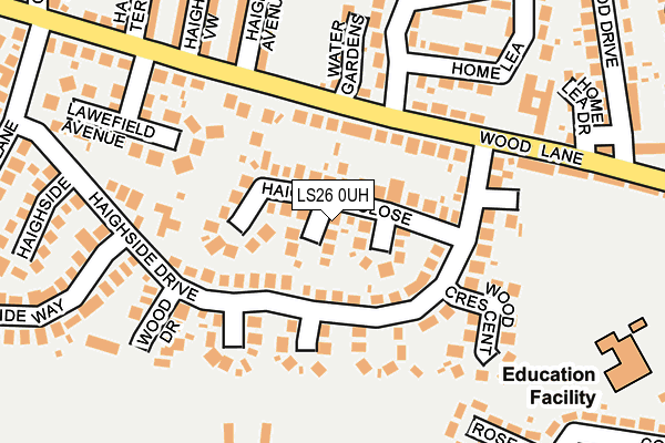 LS26 0UH map - OS OpenMap – Local (Ordnance Survey)