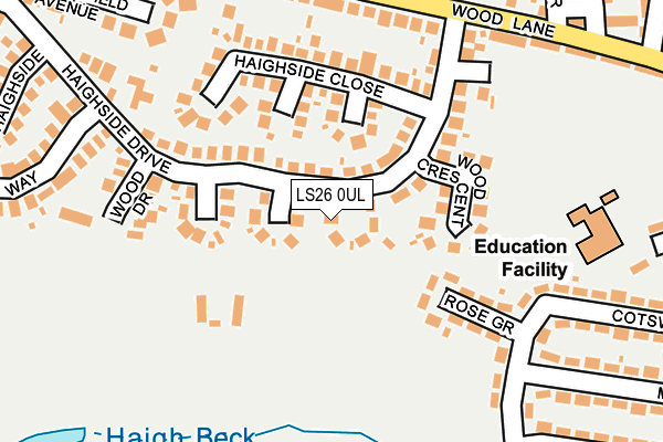 LS26 0UL map - OS OpenMap – Local (Ordnance Survey)