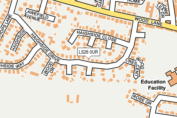 LS26 0UR map - OS OpenMap – Local (Ordnance Survey)