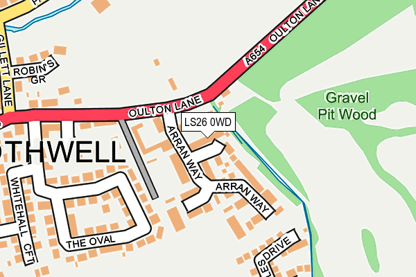 LS26 0WD map - OS OpenMap – Local (Ordnance Survey)