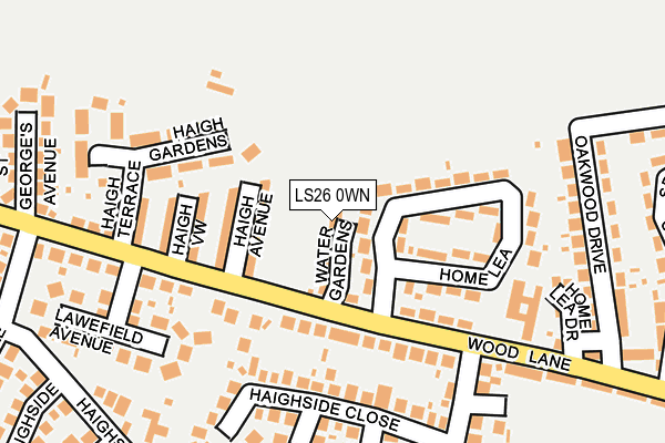 LS26 0WN map - OS OpenMap – Local (Ordnance Survey)