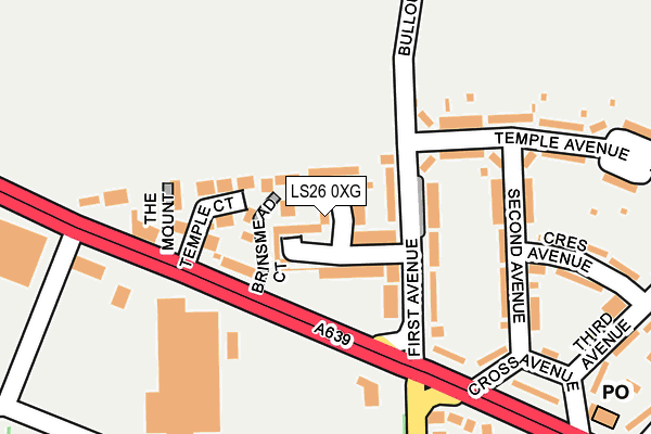 LS26 0XG map - OS OpenMap – Local (Ordnance Survey)