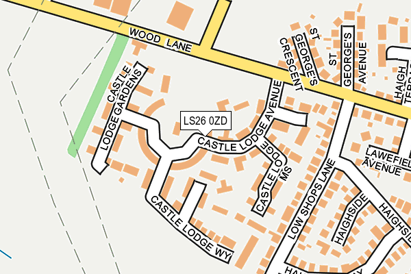 LS26 0ZD map - OS OpenMap – Local (Ordnance Survey)