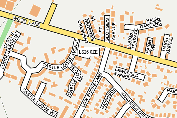 LS26 0ZE map - OS OpenMap – Local (Ordnance Survey)
