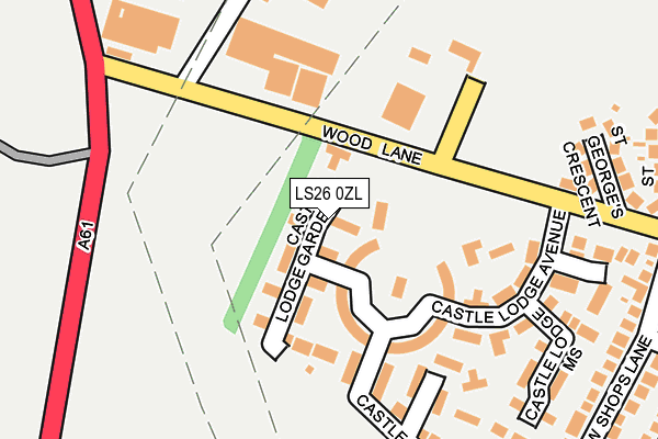LS26 0ZL map - OS OpenMap – Local (Ordnance Survey)