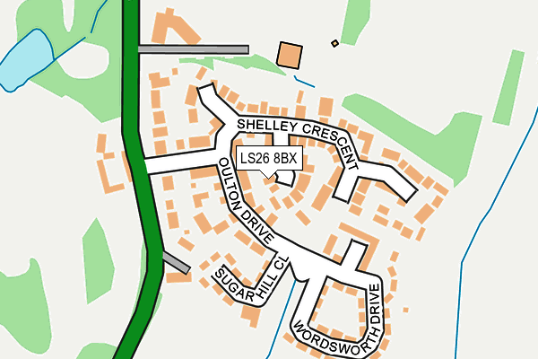 LS26 8BX map - OS OpenMap – Local (Ordnance Survey)