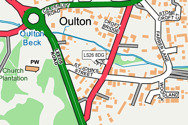 LS26 8DG map - OS OpenMap – Local (Ordnance Survey)