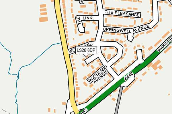 LS26 8DP map - OS OpenMap – Local (Ordnance Survey)