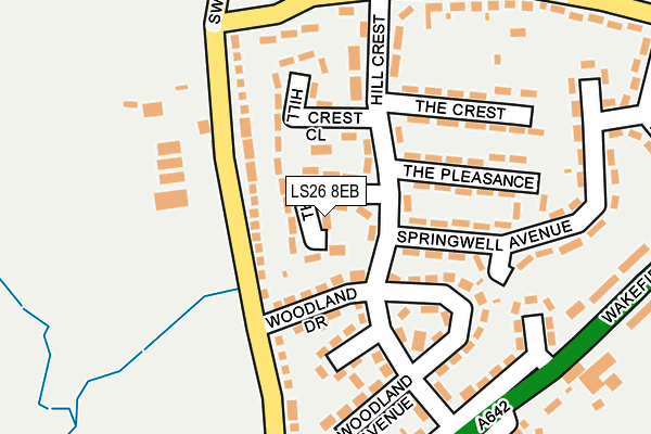 LS26 8EB map - OS OpenMap – Local (Ordnance Survey)