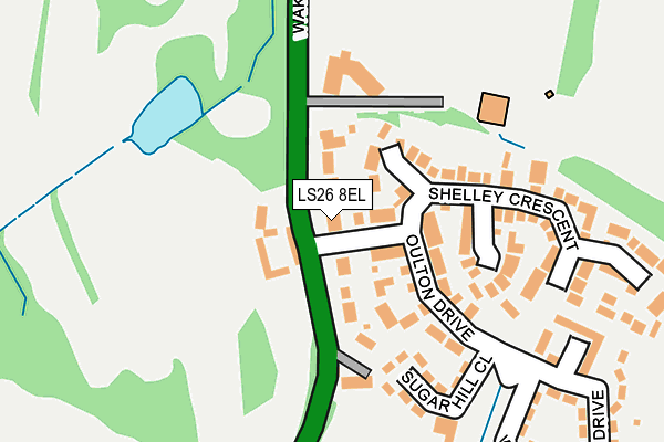 LS26 8EL map - OS OpenMap – Local (Ordnance Survey)