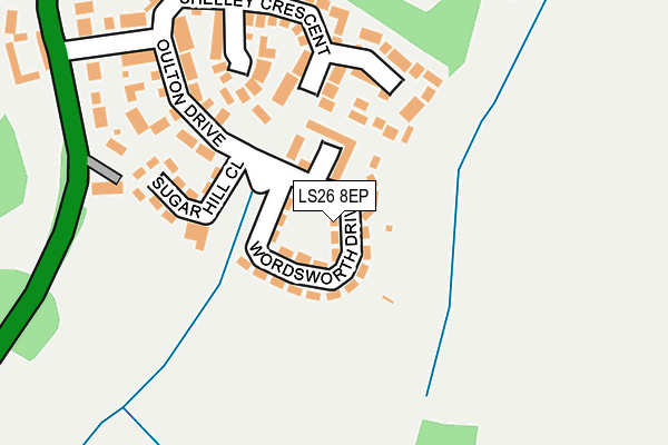 LS26 8EP map - OS OpenMap – Local (Ordnance Survey)