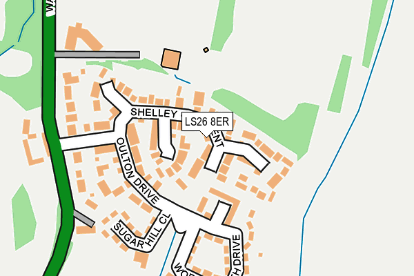 LS26 8ER map - OS OpenMap – Local (Ordnance Survey)
