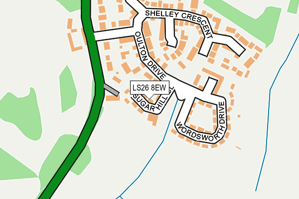 LS26 8EW map - OS OpenMap – Local (Ordnance Survey)