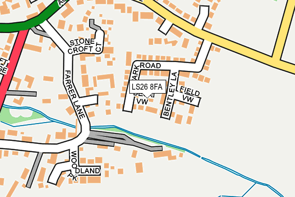 LS26 8FA map - OS OpenMap – Local (Ordnance Survey)