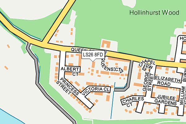 LS26 8FD map - OS OpenMap – Local (Ordnance Survey)