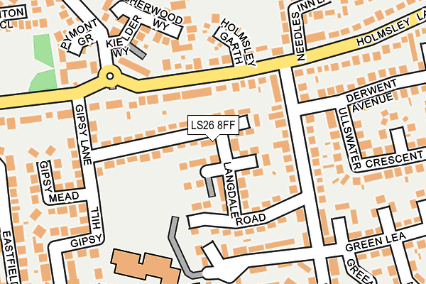 LS26 8FF map - OS OpenMap – Local (Ordnance Survey)