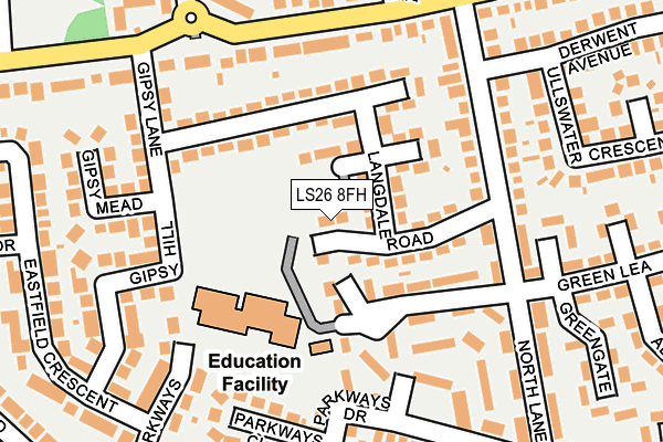 LS26 8FH map - OS OpenMap – Local (Ordnance Survey)