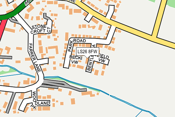 LS26 8FW map - OS OpenMap – Local (Ordnance Survey)