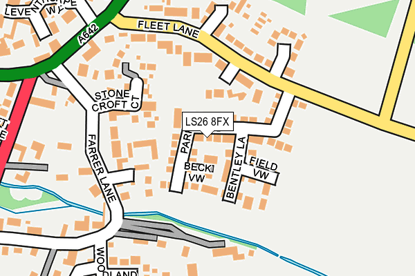LS26 8FX map - OS OpenMap – Local (Ordnance Survey)
