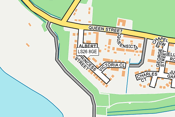 LS26 8GE map - OS OpenMap – Local (Ordnance Survey)